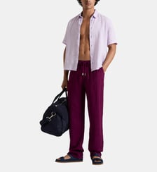 Pantalon large en lin uni Vilebrequin
