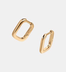 Boucles d’oreilles carrées en cerceau en argent 925 dorées 18K Aristocrazy