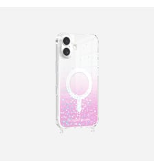Coque de téléphone magsafe paillettes roses avec anneaux pour iPhone 16 La Coque Française