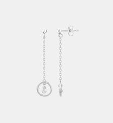 Boucles d'oreilles pendantes Angélique en Argent avec diamant blanc La Garçonne Diamant