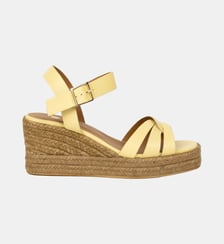 Espadrilles Compensées Hisa Cuir d Agneau Bobbies