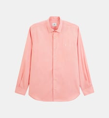 Chemise manches longues patch logo en coton stretch Serge Blanco