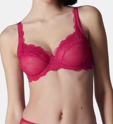 Soutien-gorge avec armature decollete carre - Cranberry Simone Pérèle