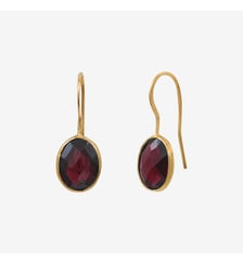 Boucles d'oreilles serti pm grenat Caroline Najman