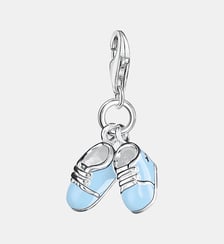 Pendentif Charm chaussures bébé bleu Thomas Sabo