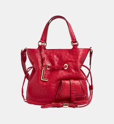 Sac seau M Capsule 150 ans Premier Flirt Autruche & cuir Lancel