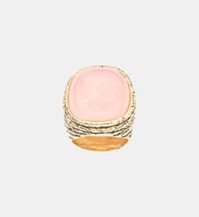 Bague quartz rose Aurélie Bidermann