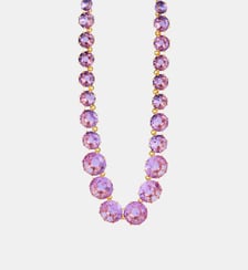 Collier sautoir pierres rondes La Diamantine lavande Les Néréides