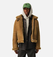 Blouson aviateur en shearling de mouton AMI Paris