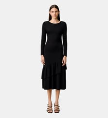 Robe moulante jersey volants Claudie Pierlot