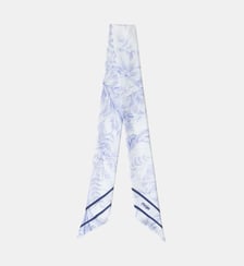 Foulard en soie imprimé fleurs Maje