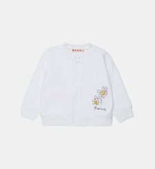 Sweat à fermeture zippée intégrale avec logo Marni