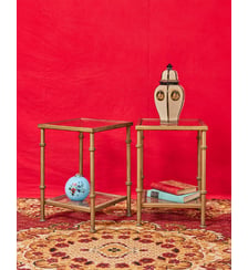 Paire table basse en laiton Donna N°800- Produit chiné Debongout