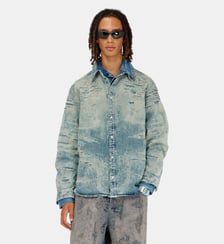 Chemise en denim jacquard effet usé Diesel