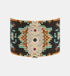 Bracelet manchette perles tissées BIZANCE Hipanema