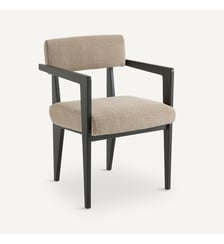 Fauteuil de table, hêtre et tissu texturé AM.PM
