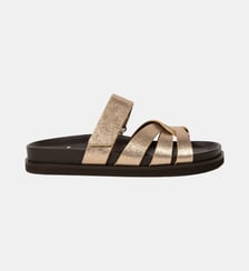 Sandales Plates Atlas Cuir Lamé Bobbies