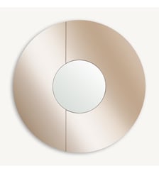 Miroir rond ambré, diamètre 90 cm AM.PM