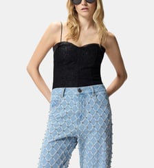 Top bustier en dentelle Pinko