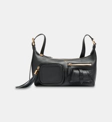 Sac à main zippé multipoches S premier flirt en cuir signature Lancel