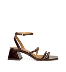 Sandales à Talon Vivy Cuir Verni Froissé Bobbies