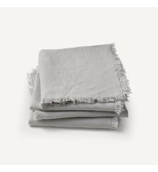 Lot de 4 serviettes de table en lin lavé AM.PM