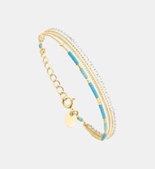 Bracelet 4 rangs doré vert - alexandra Caroline Najman