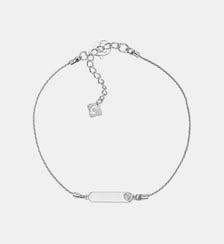 Bracelet souple sur cordon Mini Addict en Argent avec diamant blanc La Garçonne Diamant