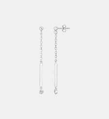 Boucles d'oreilles pendantes États d'Âme en Argent avec diamant blanc La Garçonne Diamant