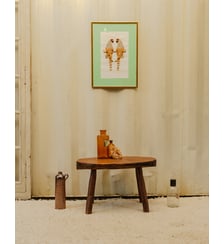 Table d'appoint en bois foncé Francine N°1698 - Produit chiné Debongout