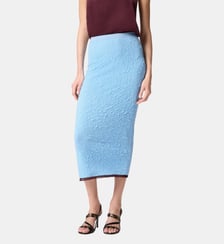 Jupe midi ajustée en jacquard Pinko