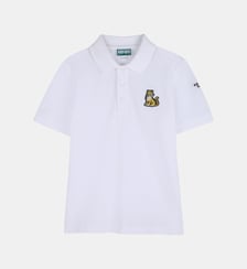 Polo badge et broderie Kenzo Kids