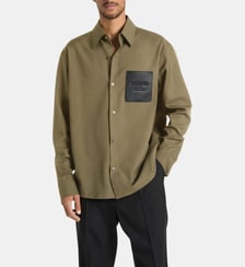 Surchemise en laine avec étiquette Balmain Vintage en cuir Balmain