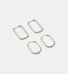 Set de 2 paires de créoles acier inoxydable argenté Balaboosté