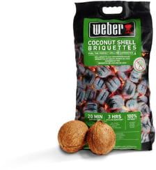 Briquette de charbon de briquettes 8kg de noix de coco Weber