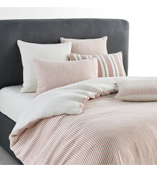 Housse de couette en lin lavé tissé teint AM.PM