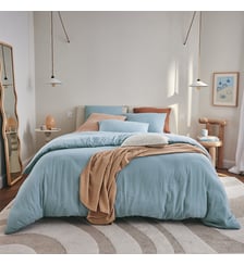 Housse de couette unie en gaze de coton, TENDRESSE Essix