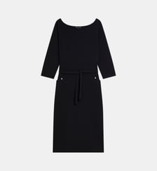 robe Vittia en crêpe de polyamide noir Agnès b.