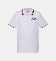 Polo avec poche à rabat et liserés tricolores Schott