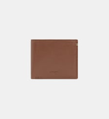 Portefeuille vertical moyen modèle zippé 2 volets Martin en cuir lisse Le Tanneur