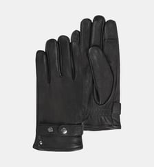 Gants tactiles, en cuir de chèvre, doublé imitation micro-fourrure Isotoner