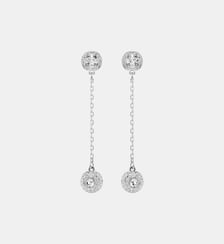 Pendants d'oreilles Una Angelic, Métal rhodié Swarovski