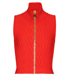 Top sans manches en maille croco Balmain