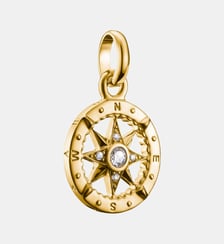 Pendentif Charm boussole avec pierres blanches Connect Thomas Sabo