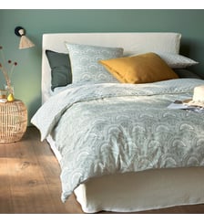 Housse de couette coton lavé Jaipur vert La Redoute Interieurs