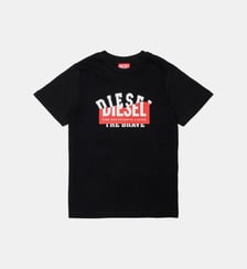 T-shirt avec logo imprimé superposé Diesel Kids