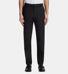 Pantalon coupe moderne en twill mélange coton BOSS