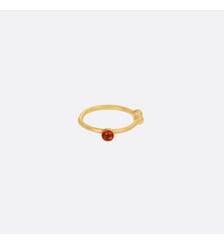 Bague d'oreille dorée rhodochrosite - cab Caroline Najman
