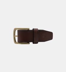 Ceinture cuir boucle vieil or Serge Blanco