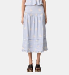 Jupe midi fleurs Claudie Pierlot